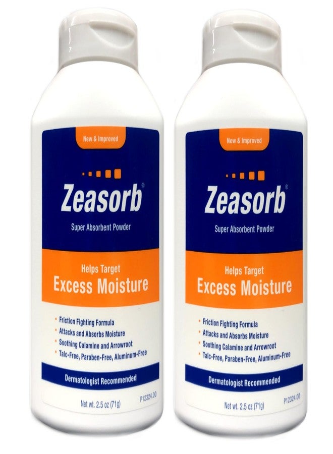 Zeasorb Prevention Super Absorbent Powder, Foot Care, 2.5-Ounce Bottles (Pack of 2) - Image 1